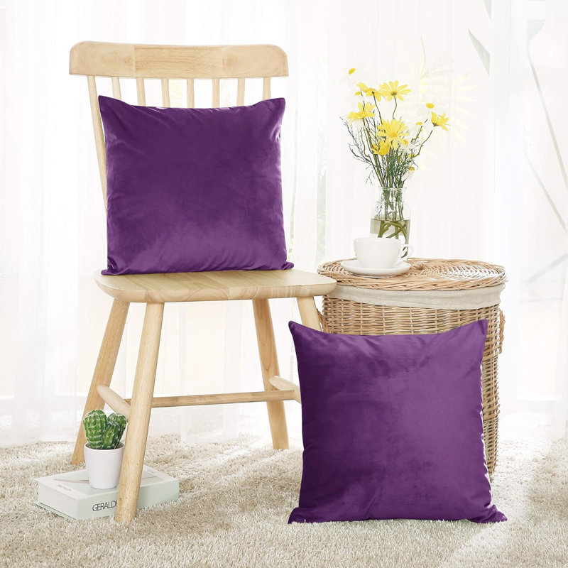 Lukats Square Throw Pillow Cover, 60cm H x 60cm W, Purple