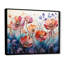 «Red Blue Botanical Serenade - Abstract Botanicals», reproduction d'art sur toile-805257301-805257302