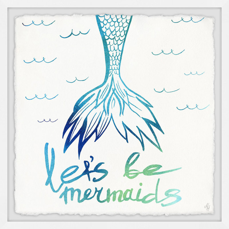 Coursey Let's Be Mermaid - Single Picture Frame Painting, 41cm H x 41cm W