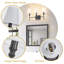 Applique murale de salle de bain pour salle de bain avec abat-jour en tissu blanc-293532702-293532703-293532775