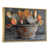Toile avec cadre flottant or