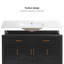 Meuble-lavabo avec lavabo en céramique, armoire de rangement en bois avec tiroirs et portes à fermeture en douceur, meuble-lavabo avec rangement pour la maison-381440