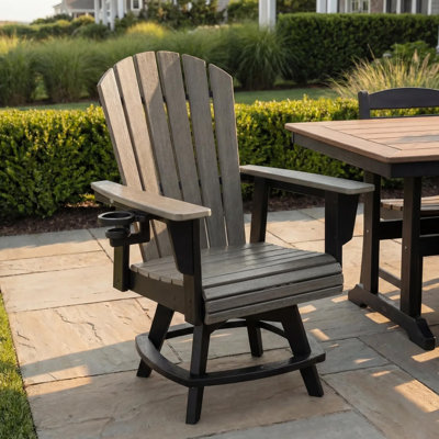Chaise pivotante Featherstone Adirondack, noire