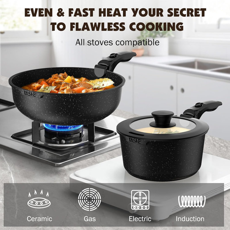 21 - Piece Aluminum Cookware Set, Grey
