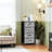 4 Drawer Dresser for Bedroom, Narrow Chest of Drawers, Wooden Top and Study Iron Frame 18"x37.5"-(WxH)