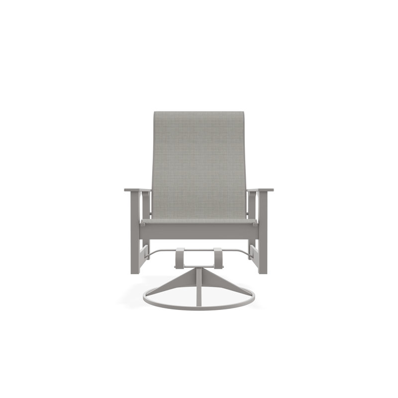 Leeward Polymer Outdoor Lounge Chair, Deacon, Warm Gray