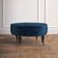 Repose-pieds de cocktail rond en velours Artilus-156708376