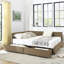 Structure de lit capitonnée avec rangement, canapé-lit avec dossier et accoudoirs confortables, lit pour chambre à coucher, salon, velours-882742257