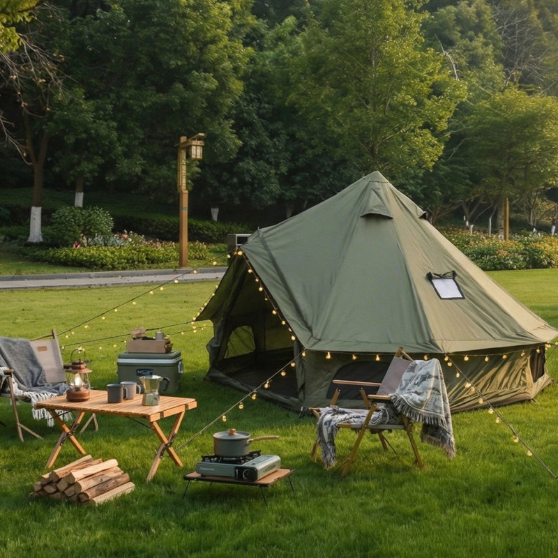 Tente de campement 4 saisons 9,8 pi Bell Green, Vert