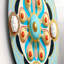 «Flourish Golden Consciousness II», art mural rond abstrait moderne sur métal-1079997766