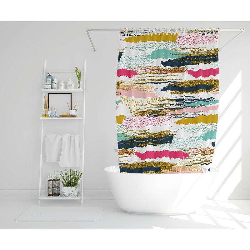 Gearldine Polyester Shower Curtain Set, 168cm H x 168cm W