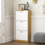 Armoire de rangement pour chaussures étroite avec 3 tiroirs rabattables, organisateur de vestibule autoportant pour économiser de l'espace et ranger la maison-858648706