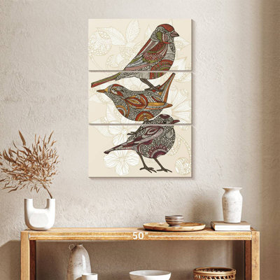 Trois petits oiseaux en ronce