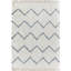 Tapis à chevrons blanc / bleu clair-40018649
