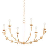 Florian 6 Light Large Chandelier - Black Iron