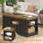 Lift Top Coffee Table, 39.37" Large Wooden Farmhouse Coffee Table With Drawer & Open Storage Shelves, Rectangular Living Room Table, Center Table For Living Room, Home Office, Brown/Black-618764517-618764521