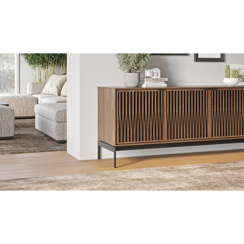 Elements - Cabinet with Console Base - Tune Door, Natural Walnut