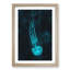 Neon Blue Jellyfish Abstract - Picture Frame Graphic Art Print-56925408-56925414