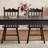 Retro Black Rectangular Solid    Wood Dining Set-106897298