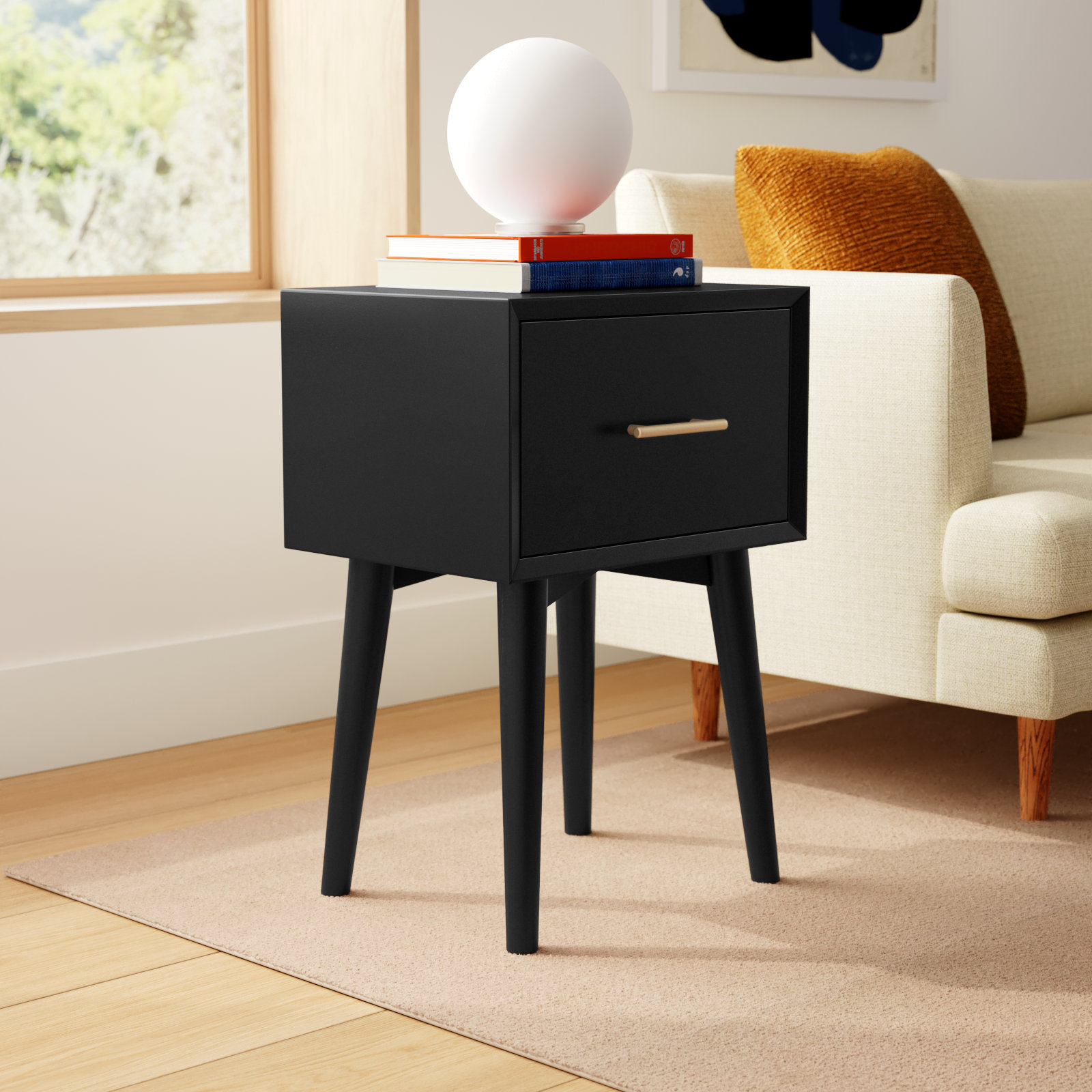 Williams 18" Mahogany End Table, Black