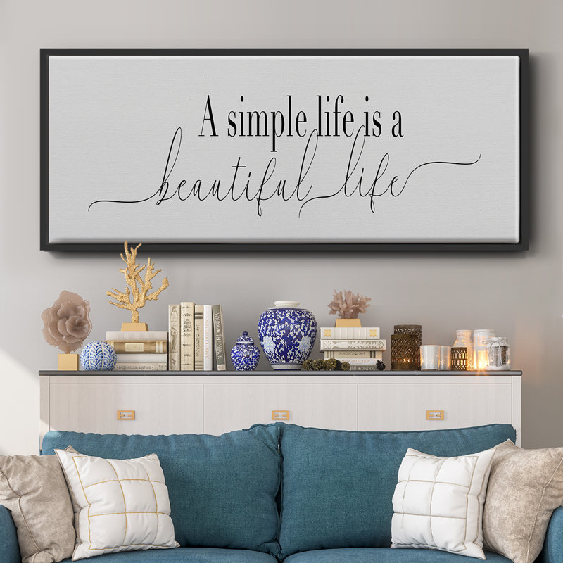 Simple Simple Life - toile encadrée, H 20 po x l 50 po