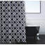 Rideau de douche simple à motif géométrique-2087769353