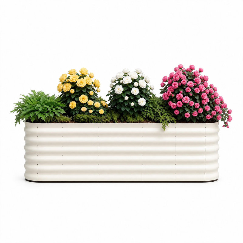 Metal Planter Box, 180*90*60cm, Beige