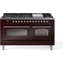 ILVE Nostalgie II 60 Dual Fuel Range, 9 Burners, Griddle-233756768-233757105