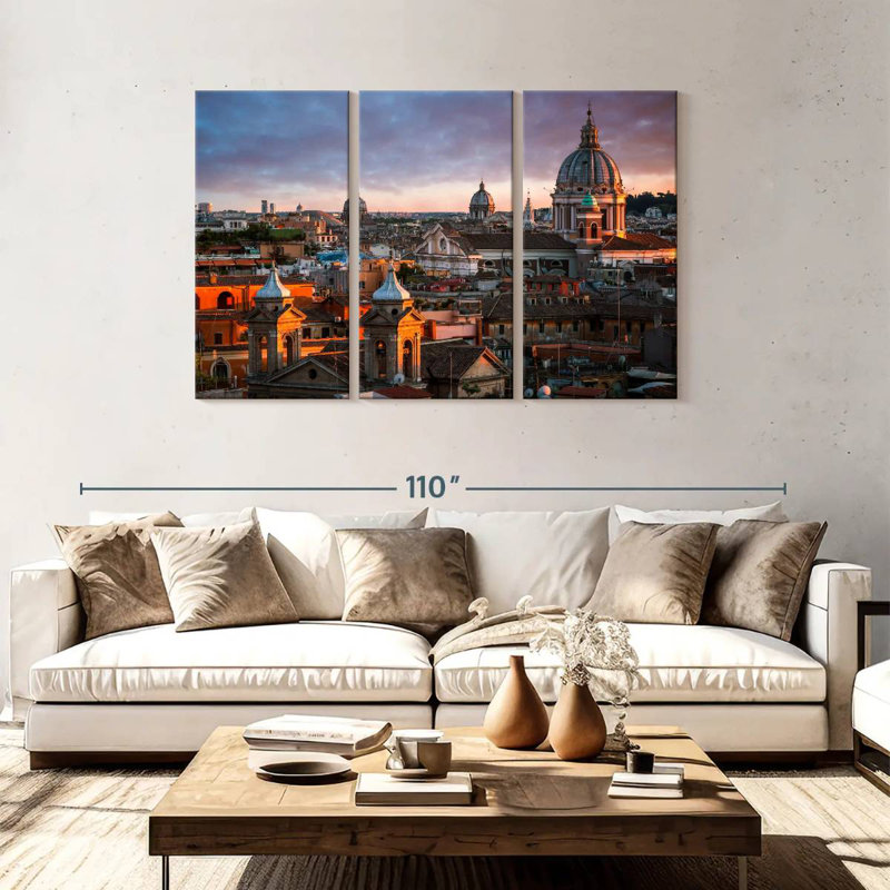 Sirci Rome, crépuscule, H 48 po x l 74 po
