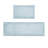 100% Cotton Tufted 3000 GSM Reversible Bath Rug Blue 21X34"-960009777