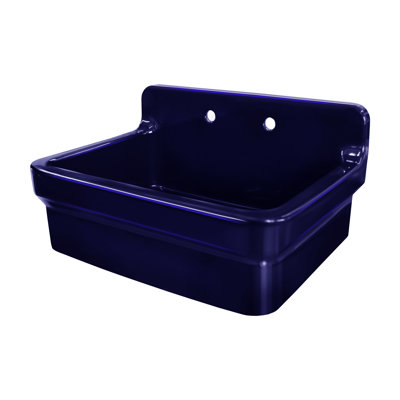 Fireclay 30" x 22" Drop-in Sink with 2 Faucet Holes on Backsplash