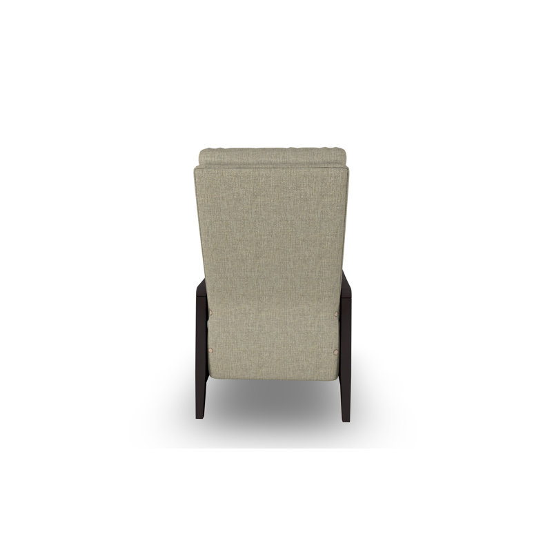 Modern High Leg Recliner, Linen, Espresso