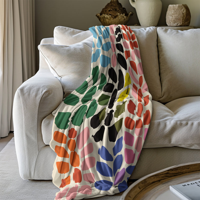 Sérénade pétale vive - couverture sherpa de qualité supérieure 1 pièce - impression d'art luxueuse, Lit simple