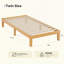 Base de lit plateforme en bois avec lattes de support | Sommier sans ressorts, support de lattes robuste, design minimaliste moderne-862105901