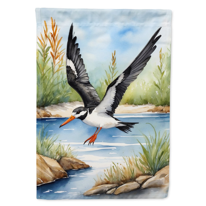 Drapeau de jardin Surfbird Bird, Écumoire noire 1