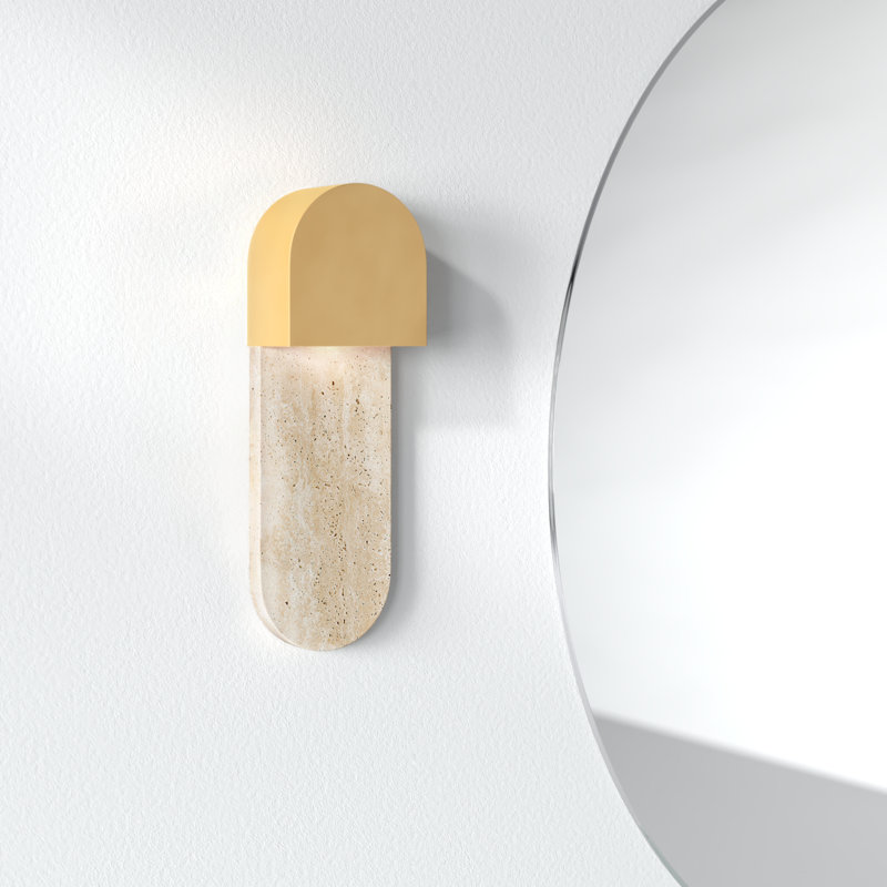 Fintan 1 Light Wall Sconce, Aged Brass