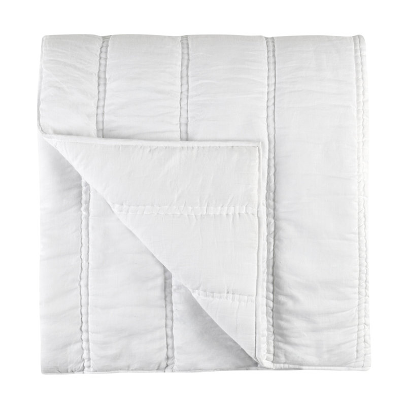 Rowen Sustainable Fabric Quilt, Queen Quilt, Cloud White