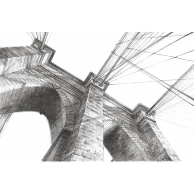 Brooklyn Bridge Panorama - Drawing