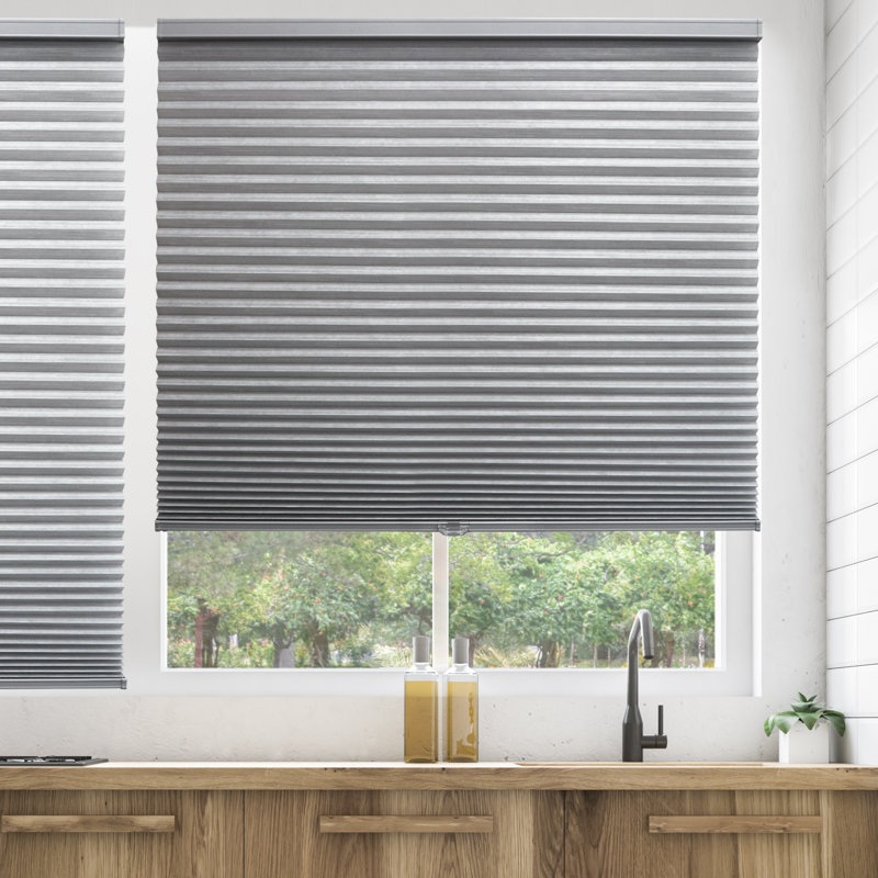 Cordless Blackout Cellular Shade, Grey, 71.5"W x 48"L