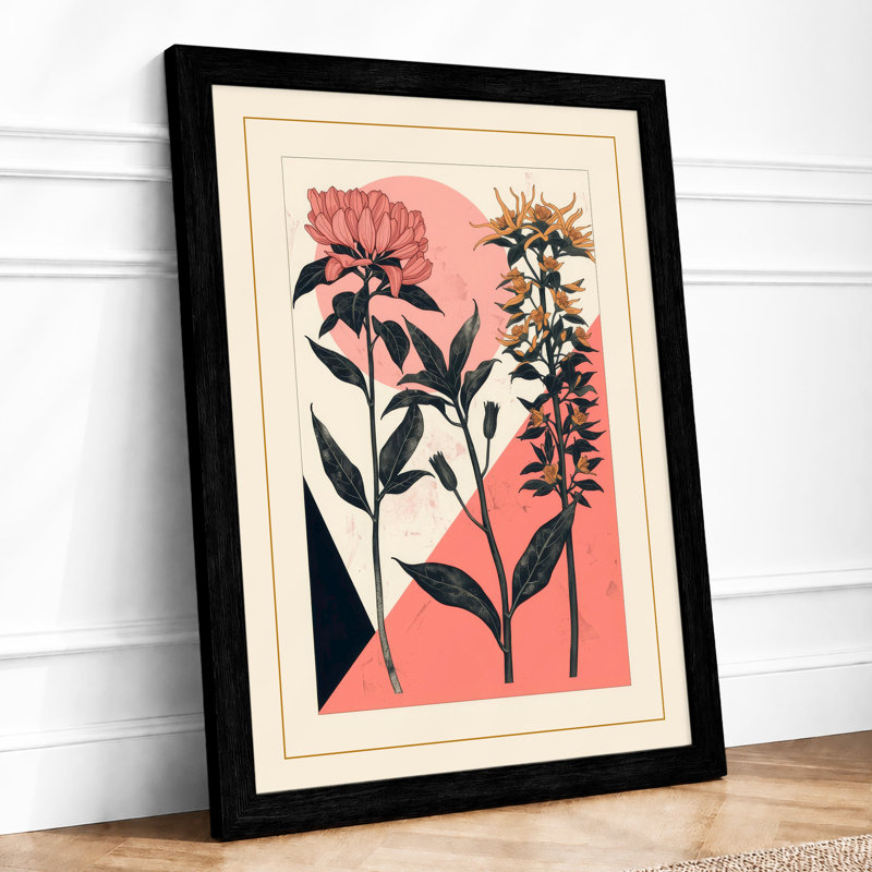 Garden Study Botanical - Framed Print, Black, A3 - 42.0 x 29.7 cm