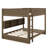 Roomy Queen-Over-Queen Bunk Bed With Storage Cabinets And Useful USB Ports-1438349833