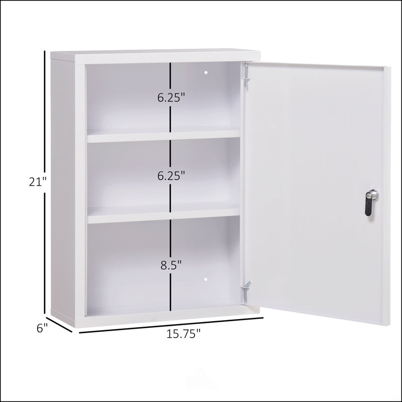 Pharmacie murale 16 "x 21" avec serrure