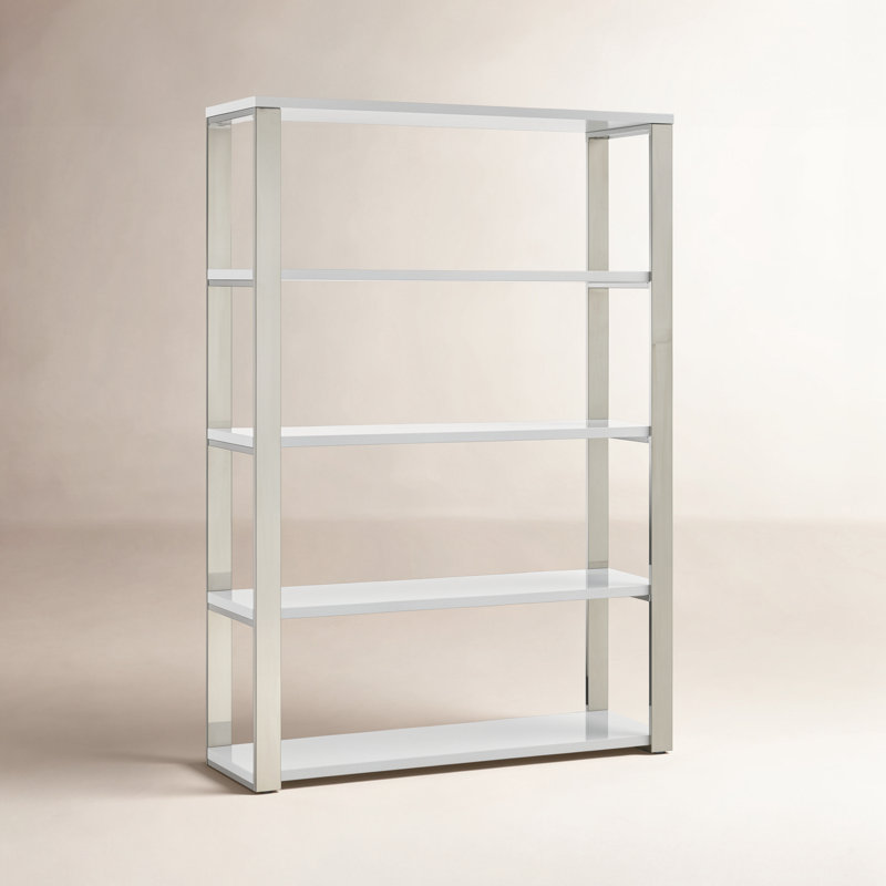 Kenyon Shelving Unit, Silver/White