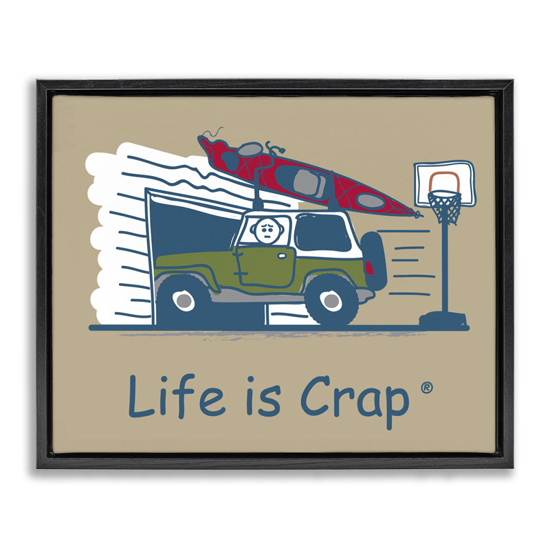 «Kayak and Garage Floater Canvas» par LIC, H 25 po x l 31 po, Cadre flottant noir de jais