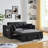 54" Pull-Out Sleeper Sofa Bed With Storage For Living Room