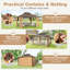 Pavillon de jardin avec toit en métal galvanisé à toit double robuste-116624473