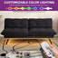 Ensemble de futon convertible avec bande de lumière réglable 3 couleurs, ensemble de futon pliant 70 "pour le salon-131262099