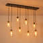 8-Light Melon Shaped Glass Pendant Light-188066563