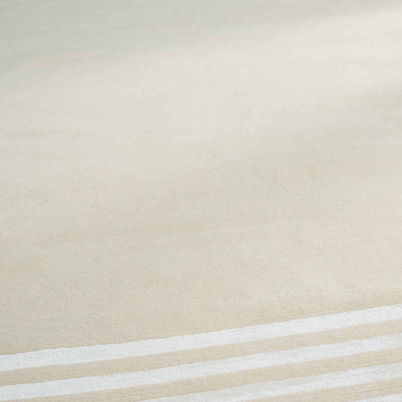 Ralph Lauren Ellington Border Wool, Viscose Geometric Rug, Rectangle 4' x 6'