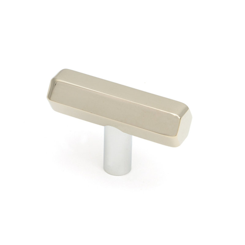 Satin Chrome Kahlo T-Bar, Polished Nickel